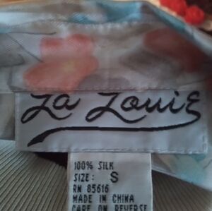 La Louie Silk Floral Top